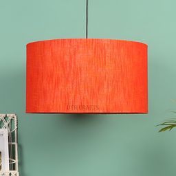 BTR CRAFTS Red and Black Hanging Drum Shade Canopy Ceiling Lamp-0