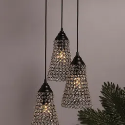 Homesake Black & White Textured Handcrafted Cluster Lights-image-34