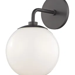 Areezo Black Metal Spherical Wall Lamp Without Bulb-image-80