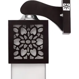 Areezo Brown White Square Metal Wall Lamp-image-70