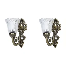Areezo Metallic Toned 2 Pcs Metal Wall Lamp-picture-5