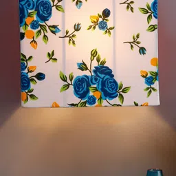 Devansh White & Blue Printed Wall Lamp-17