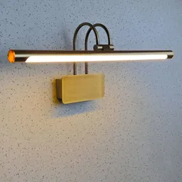 Mufasa Gold Toned Aluminium LED Picture Mirror Light Rectangular Wall Lamp-picture-48