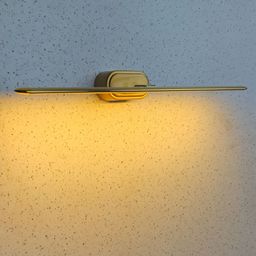 Mufasa Gold Toned Aluminium LED Picture Mirror Light Rectangular Wall Lamp-39