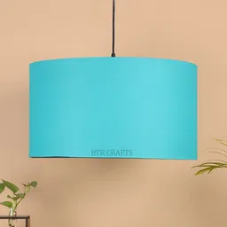 BTR CRAFTS Teal Blue Cylindrical shaped Contemporary Ceiling Lamp-12