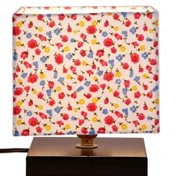 Devansh Yellow & Red Printed Contemporary Table Lamp with Shade image 4