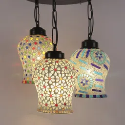Devansh Multicoloured Solid Traditional Cluster Light image 4