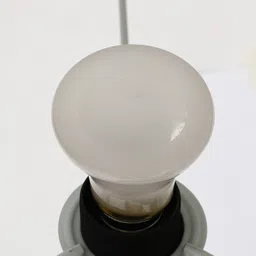 SANDED EDGE White & Brown 3 Tier Walnut Hand Finish Floor Magnum Lamp image 3