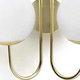 Whiteray Gold-Toned & White Metal Contemporary Spherical Shaped Wall Lamp-image-47