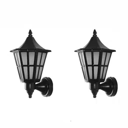 Whiteray Black 2 Pieces Textured Metal Contemporary Abstract Shaped Shaped Wall Lamp-image-47