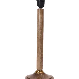 Aura Beige Wood Traditional Abstract Shaped Table Lamp-24