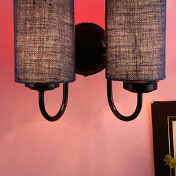 Devansh Blue Jute Double Wall Mounted Lamp-10