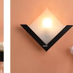 Whiteray Brown Wood Contemporary Abstract Shaped Shaped Wall Lamp-image-53