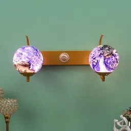 decorativeray Purple & Gold Toned Metal Wall Lamp-16