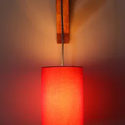 Craftter Red Textured Cylindrical Acrylic Wall Lamps-2