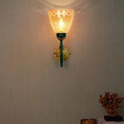 Fos Lighting Yellow & Gold-Toned Printed Wall Lamps-picture-28