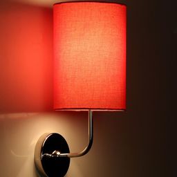 Craftter Red Textured Cylindrical Acrylic Wall Lamps-3
