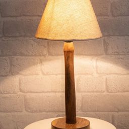 Homesake White Wooden Table Lamp with Shade-33