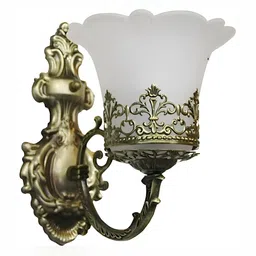 Whiteray Copper-Toned & White Textured Metal Contemporary Wall Lamp-image-80