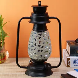 Devansh Black Mosaic Lantern Table Lamp-53