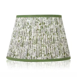 Lampenschirm India Green Printed Cotton Traditional Frusturical Shaped Table Lamp Shade-41