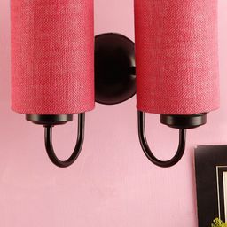 Devansh Pink Double mounted Jute Wall Lamp-image-72
