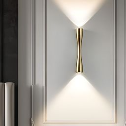 Whiteray Gold Toned Aluminium Contemporary Wall Lamp-image-87