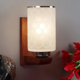 Foziq Brown & White Textured Wall Lamp-picture-16