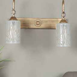 decorativeray Gold Toned Cylinder Glass Shaped Wall Lamp-image-17