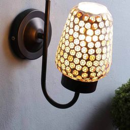 Devansh White & Beige Glass Wall Mounted Lamp-image-85