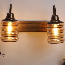 Foziq Set Of 2 Gold-Toned Solid Metal Cylinder Wall Lamp-8