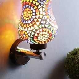 Devansh Multicoloured Mosaic Glass Wall Mounted Lamp-30