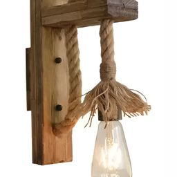 Whiteray Brown & Transparent Textured Wooden Contemporary Wall Lamp-image-41