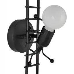 Whiteray Black & White Metal Quirky Spherical Shaped Wall Lamp-image-47