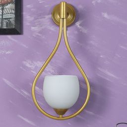 decorativeray Gold Toned Abstract Shaped Metal Wall Lamp-image-46