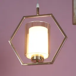 CORAL TREE Gold-Toned Printed Metal Ceiling Lamp-image-37