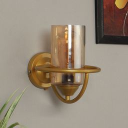 decorativeray Gold Toned Cylindrical Shaped Wall Lamps-12