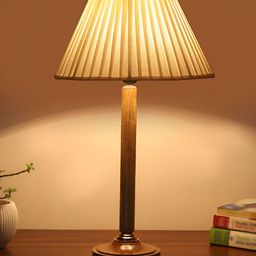 Aura Multicoloured Wood Traditional Abstract Shaped Table Lamp-15