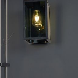 Fos Lighting Contemporary Cuboid Black Glass Wall Light-image-68
