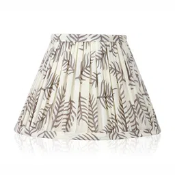 Lampenschirm India Grey Printed Cotton Traditional Frusturical Shaped Table Lamp Shade-33