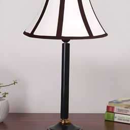 Aura Off White Wood Traditional Frusturical Shaped Table Lamp-image-54