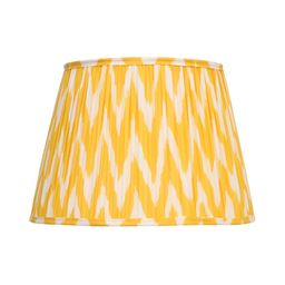 Lampenschirm India Yellow Printed Cotton Traditional Frusturical Shaped Table Lamp Shade-37