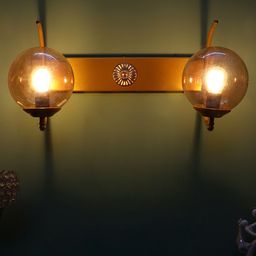 decorativeray Gold Toned Spherical Shaped Wall Lamps-image-13