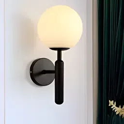 Whiteray Black & White Contemporary Spherical Shaped Wall Lamp-image-91