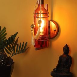 decorativeray Red Glass Cylinder Shaped Contemporary Wall Lamp-picture-28