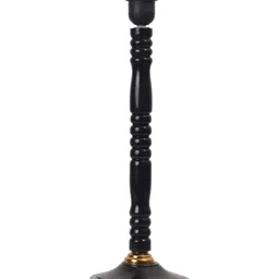 Aura White Printed Wood Traditional Triangle Table Lamp-7