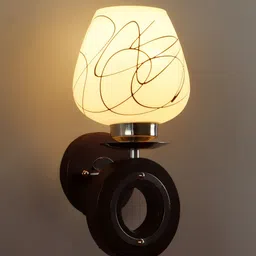 foziq Brown Wooden Wall Lamps-image-10
