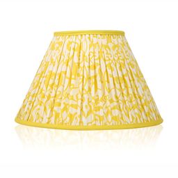 Lampenschirm India Yellow Printed Cotton Traditional Frusturical Shaped Table Lamp Shade-30