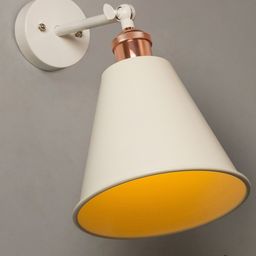 Homesake White & Rose Gold Toned Solid Wall Lamps-10