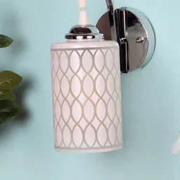 decorativeray White & Grey Glass Wall Lamp-image-71
